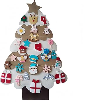 フェルトオーナメント付きクリスマスツリー Amazon | クリスマスツリー フェルトクリスマスツリー クリスマス 飾り